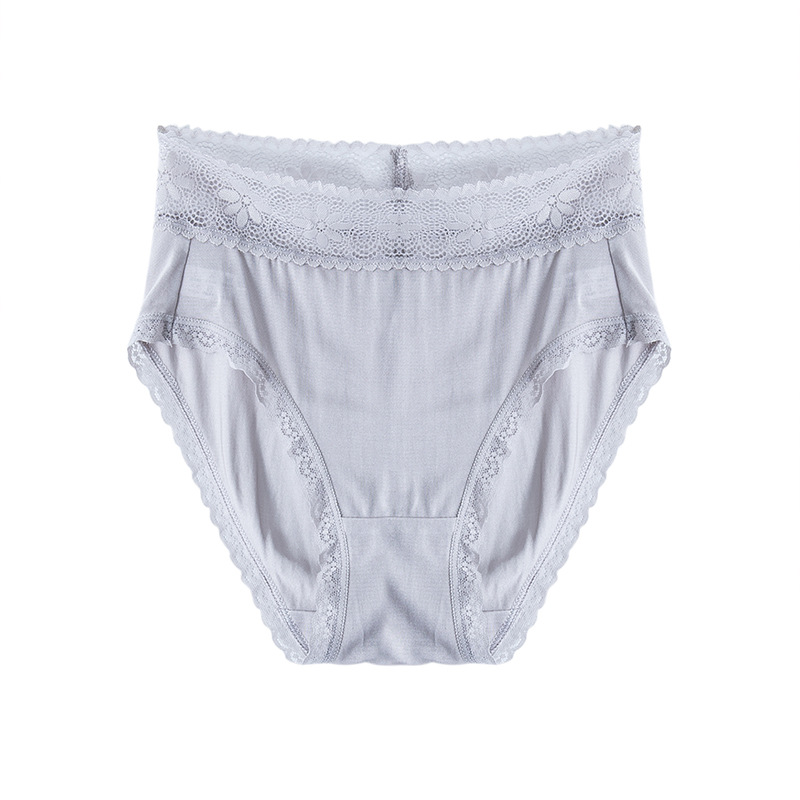 The Seamless Mulberry Silk Lace Triangle Panties - Image 5