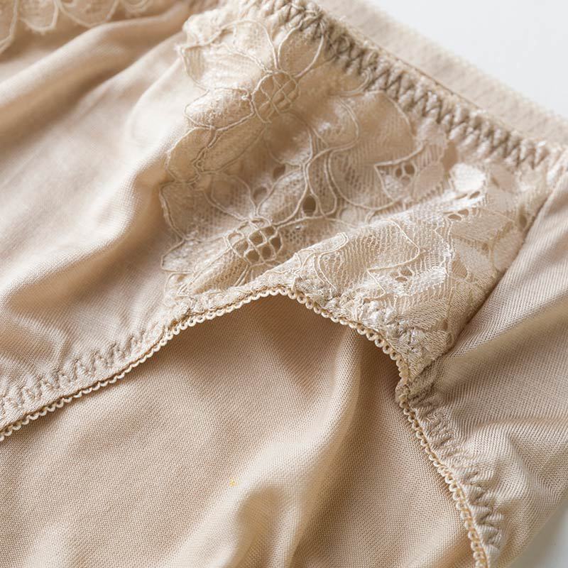 The Seamless Mulberry Silk Lace Briefs - Image 4