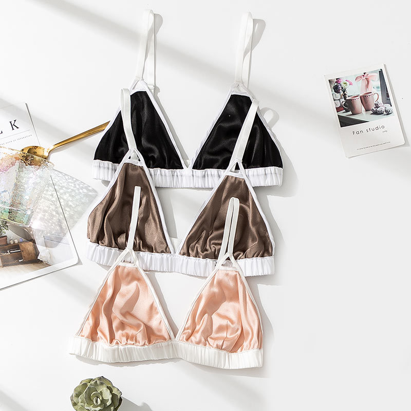 The Wire-Free Triangle Cup Mulberry Silk Bra for Small Bust