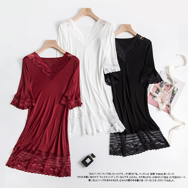 The Mulberry Silk Lace Nightgown
