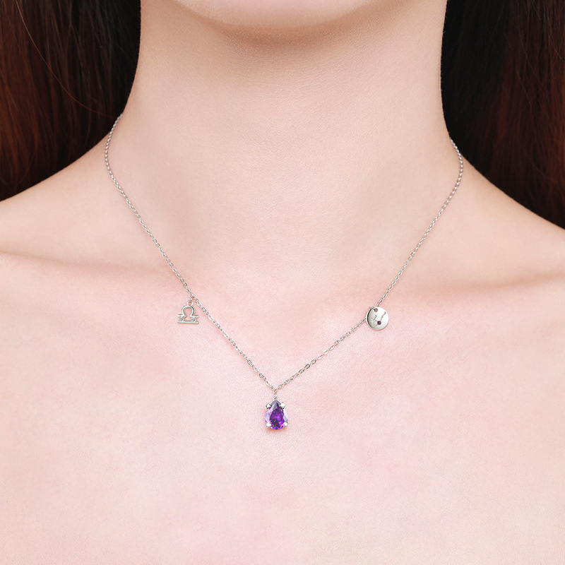 The 925 Sterling Silver Libra Collarbone Chain - Image 2