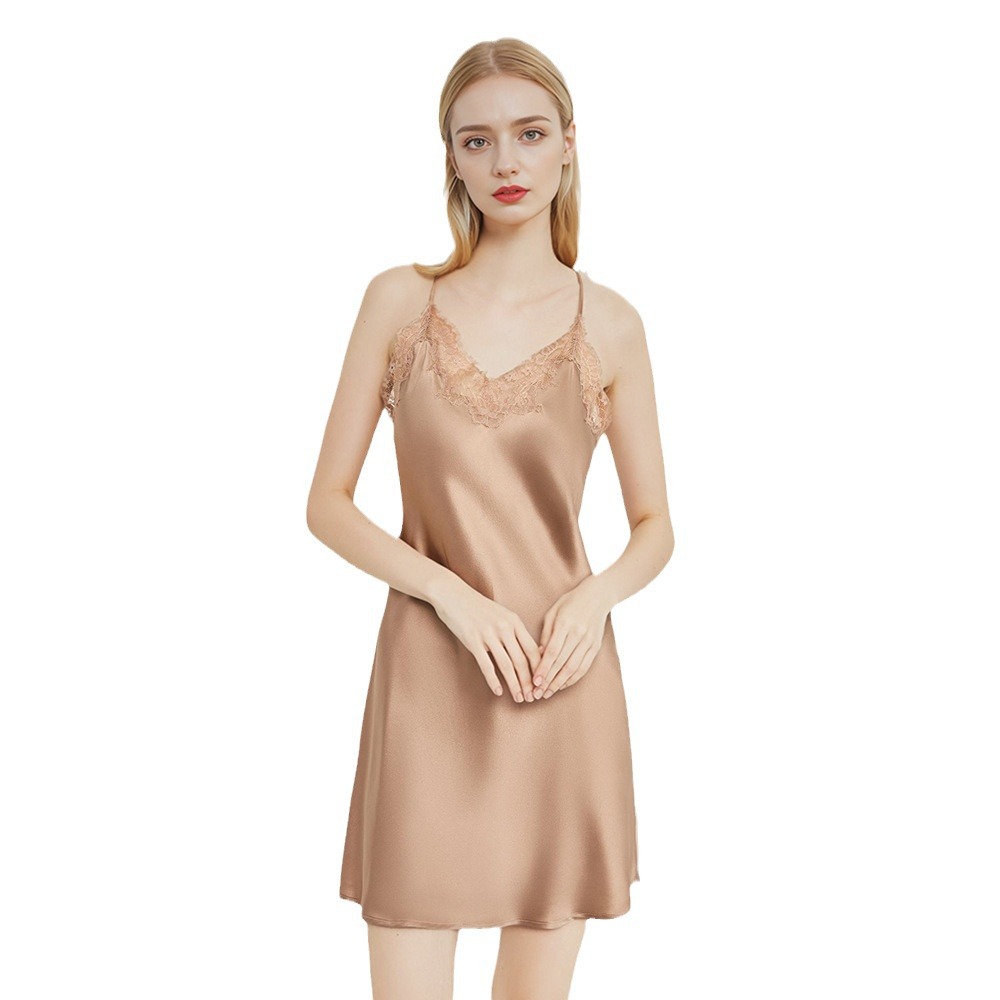 The 19 Momme 100% Mulberry Silk Robe with Slip Dress - Image 5