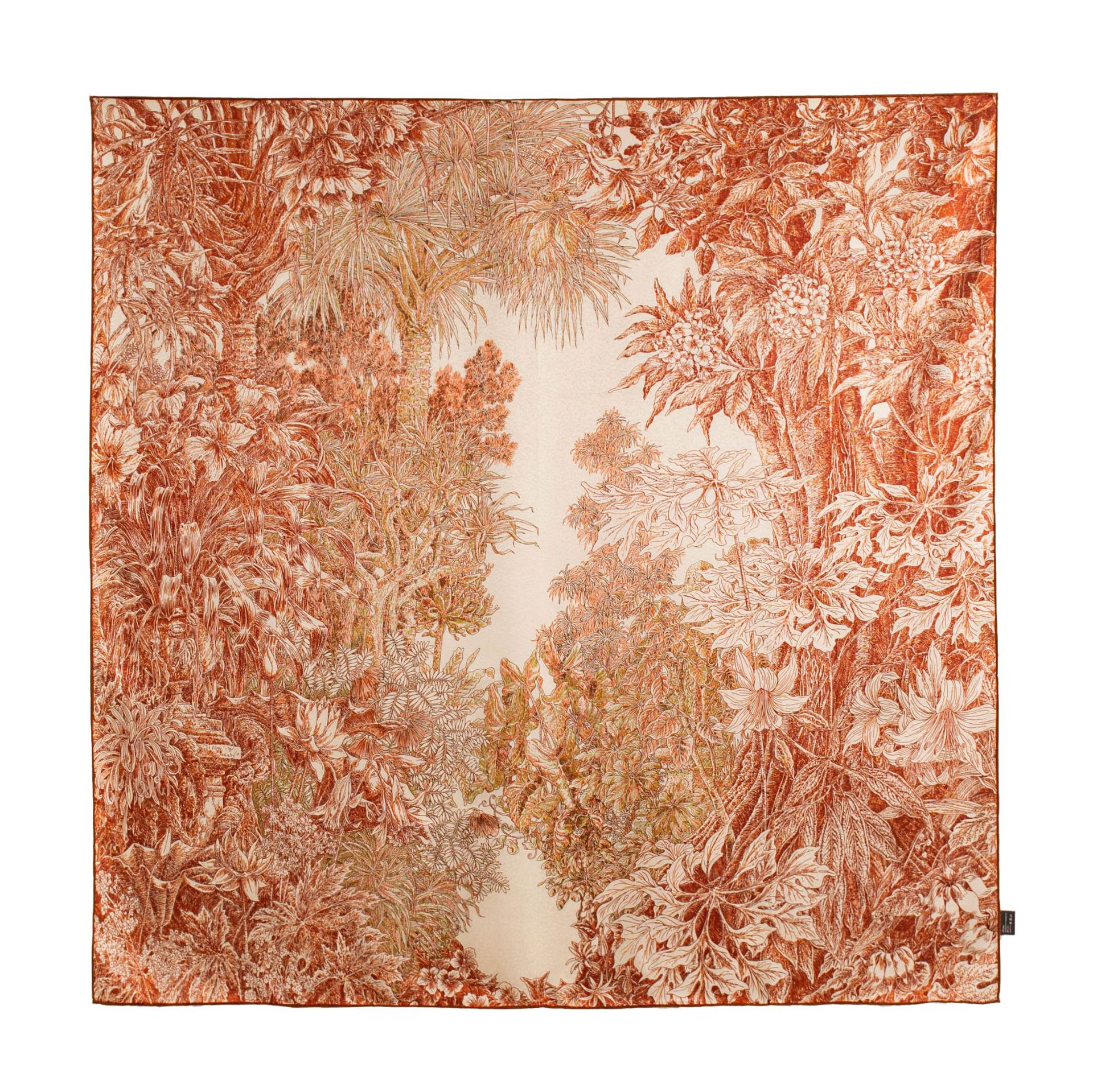 The Double-Sided Snowflake Pattern Silk Scarf - Image 5