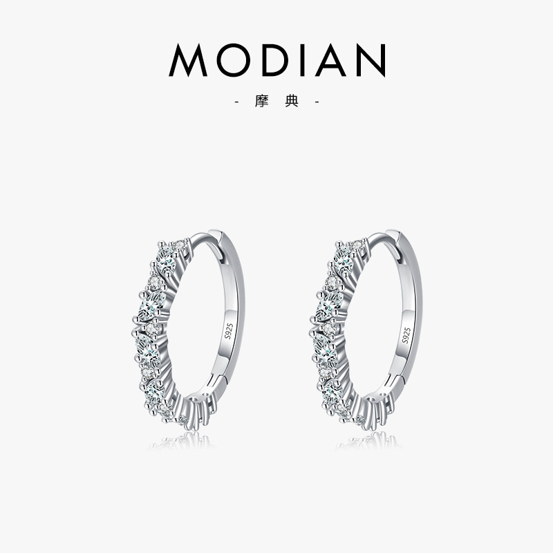 The S925 Silver Zircon Minimalist Earrings