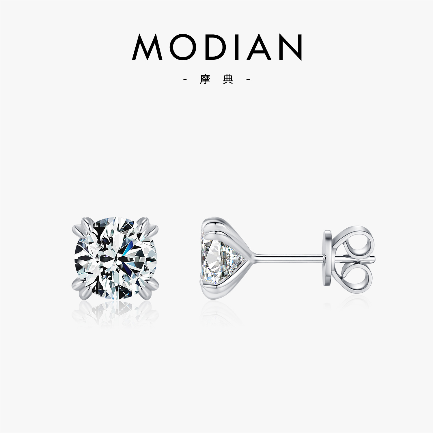The 1 Carat Moissanite S925 Sterling Silver Stud Earrings