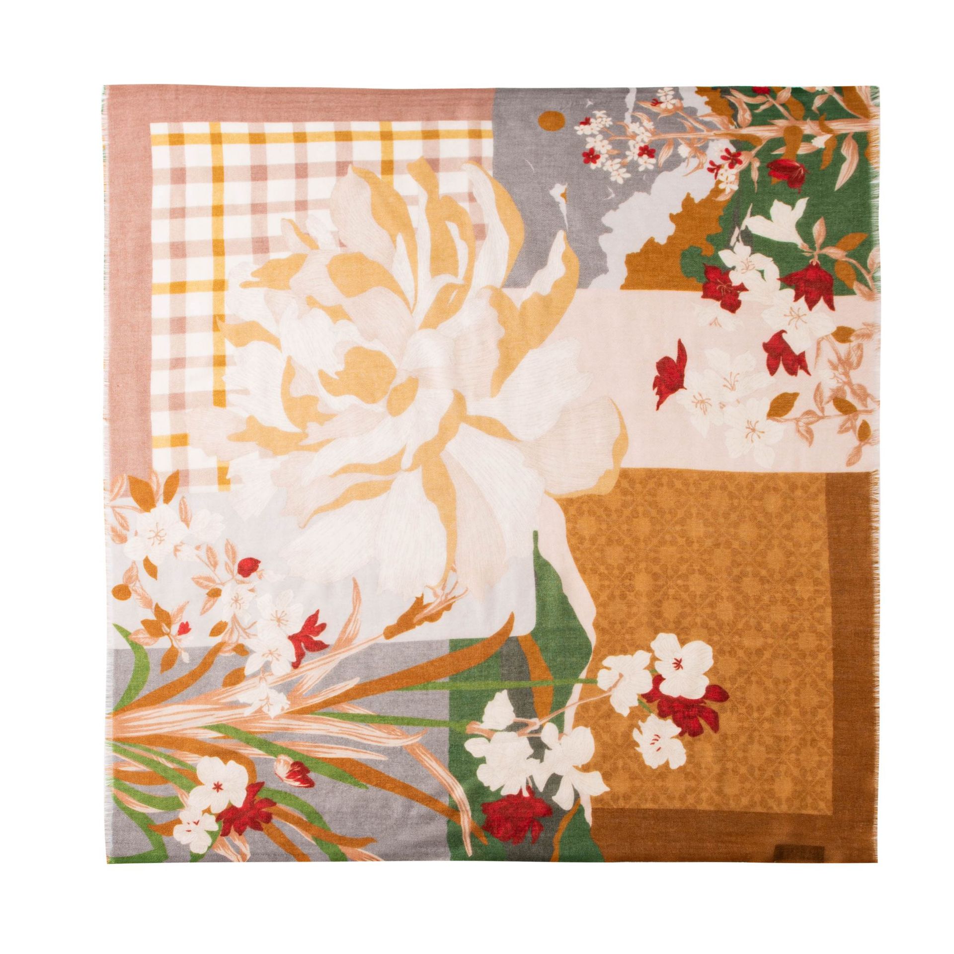 FHY25-7111-1 Gray-Green with Red Floral
