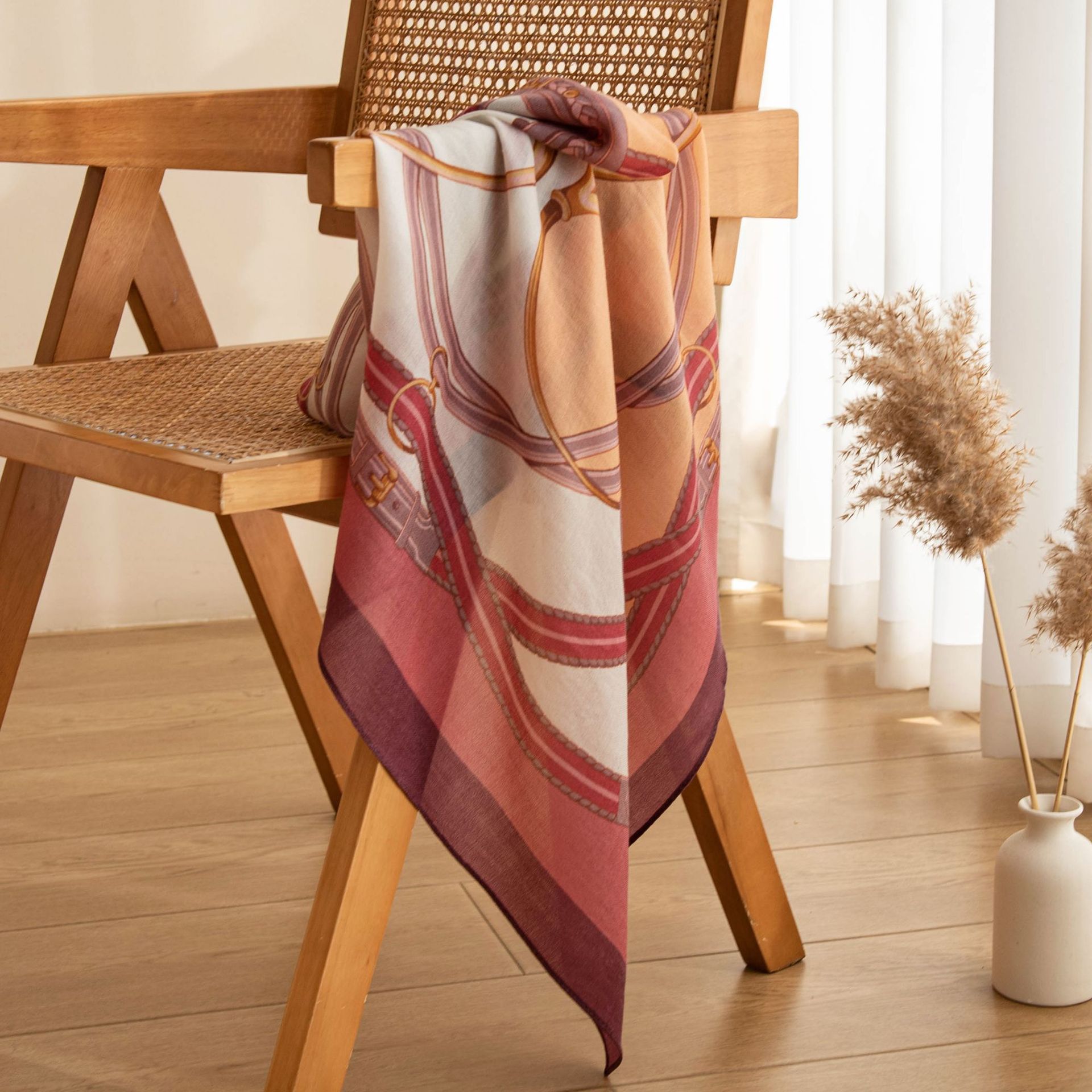 The Water-Soluble Wool and Mulberry Silk Square Scarf - Image 4