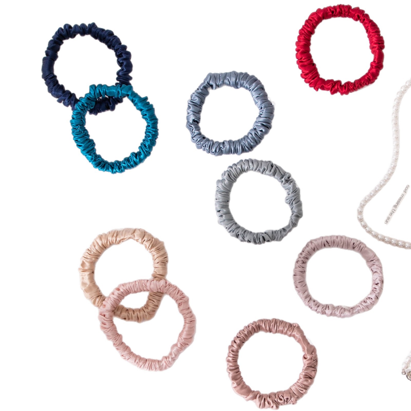 The 1cm Mulberry Silk Tiny Ponytail Holder - Image 5