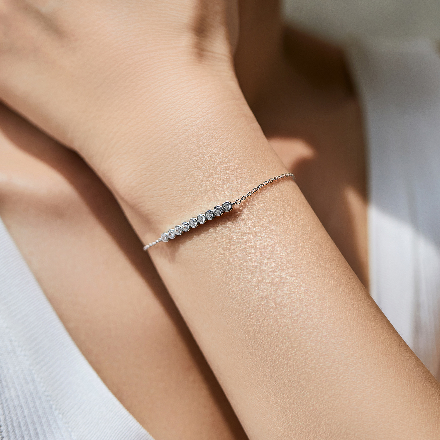 The D Color Moissanite S925 Silver Bracelet - Image 2