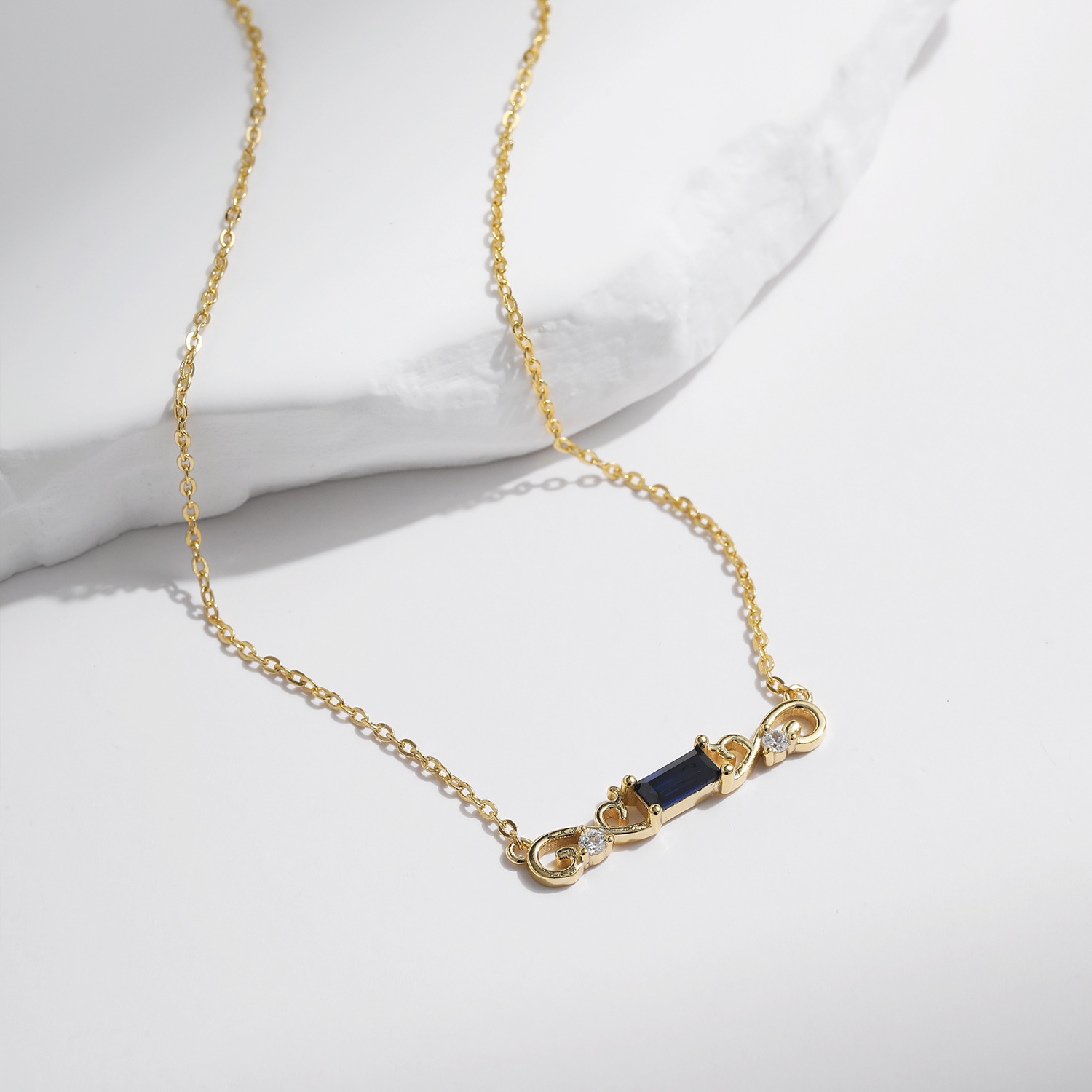 The S925 Sterling Silver Vintage Rhinestone Necklace - Image 4