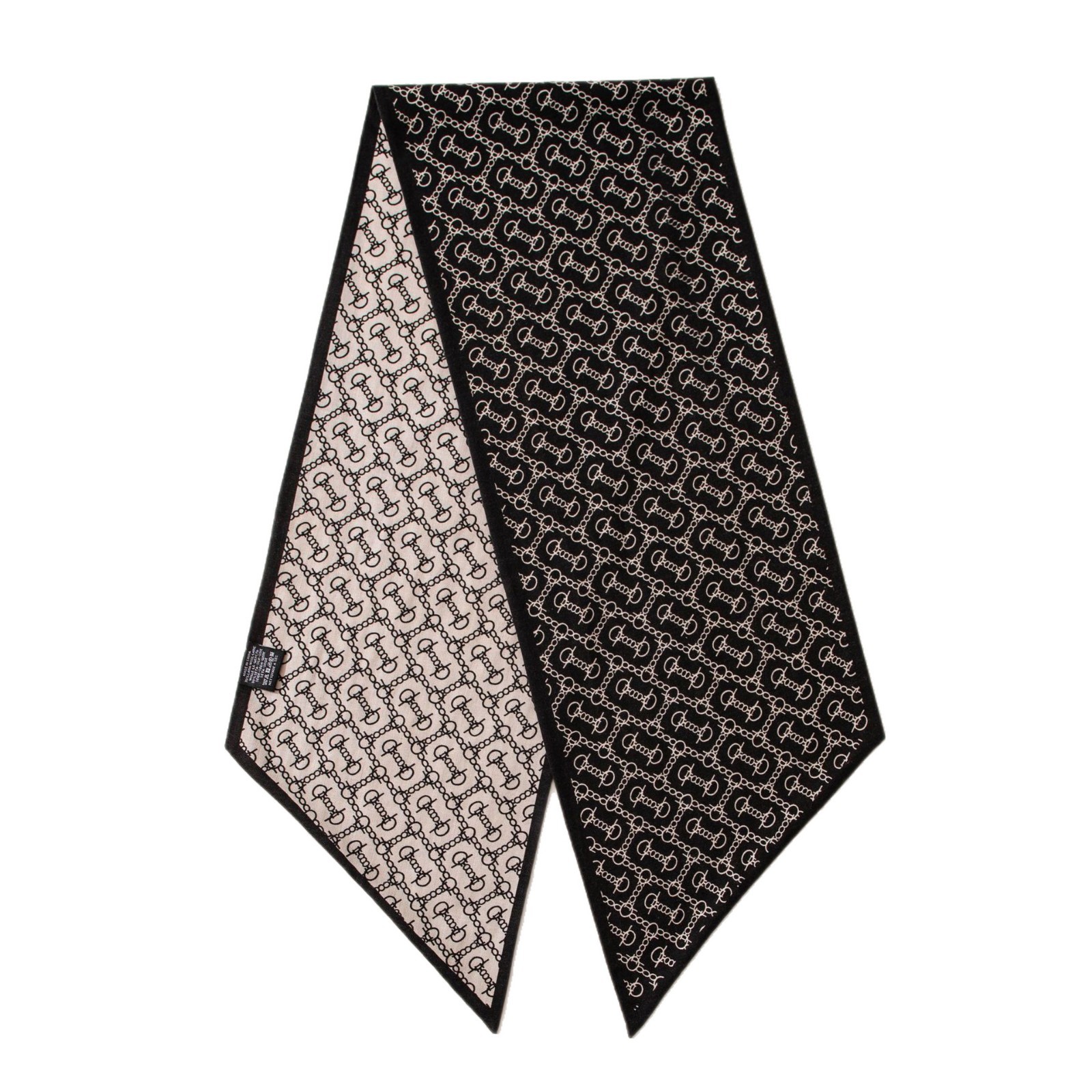 The Double Layer Contrast Silk Wool Scarf - Image 5