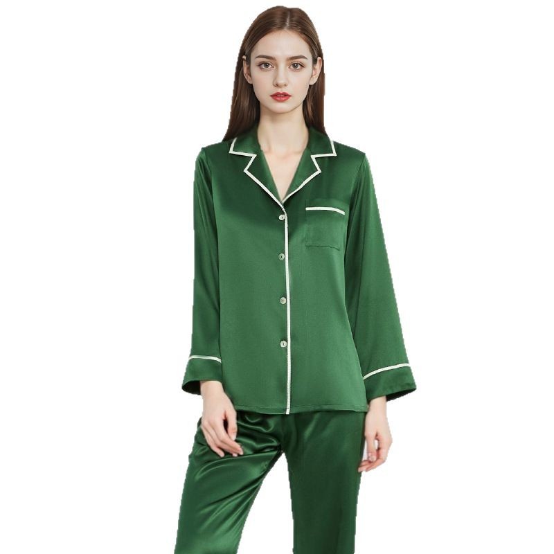 The 19 Momme 100% Mulberry Silk Long Sleeve Pajama Set - Image 5