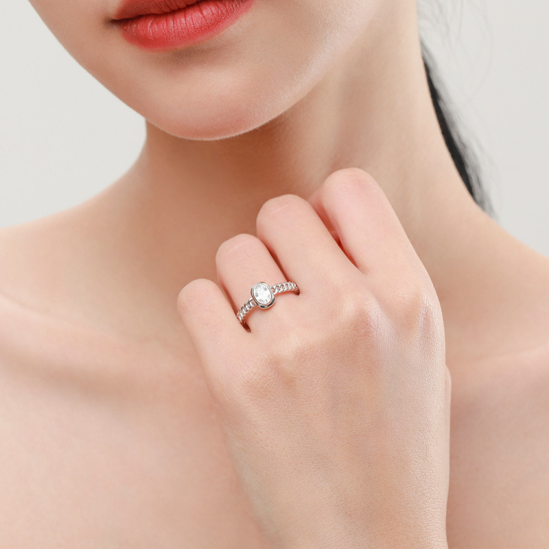 The S925 Silver Engagement Ring, Necklace, and Earring Set - Image 4