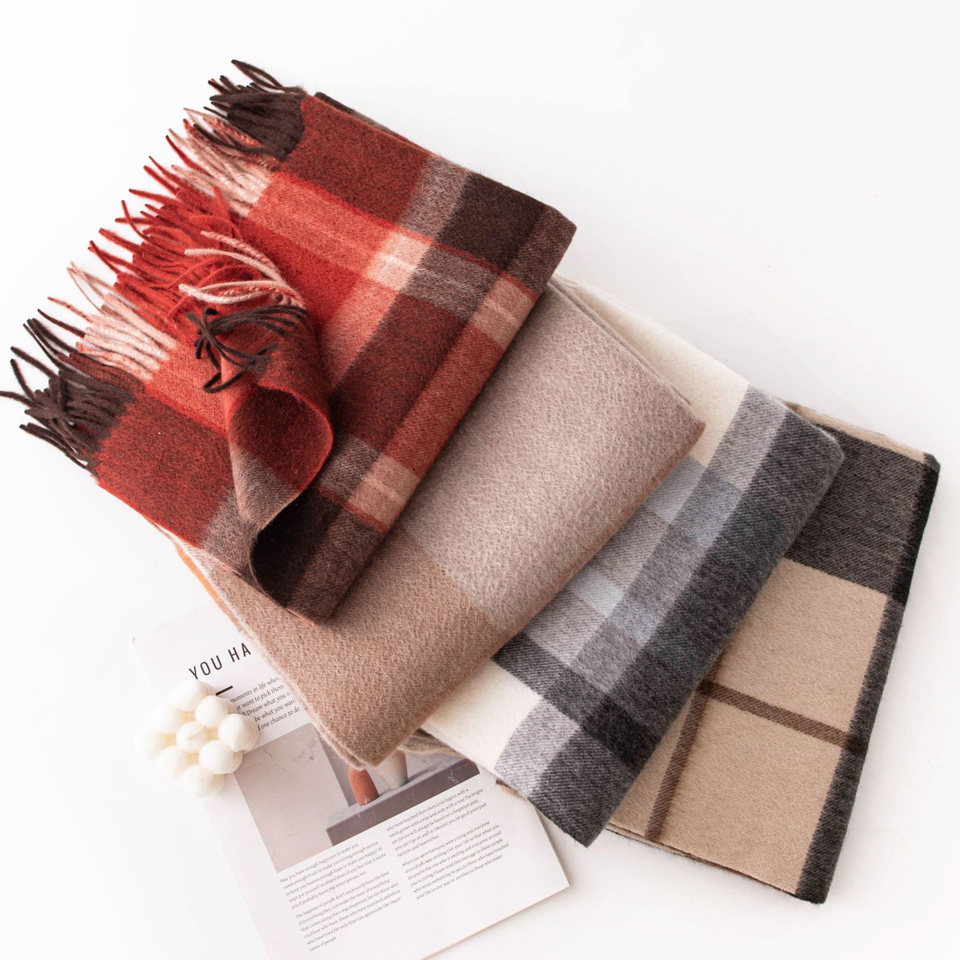 The Cashmere Plaid Scarf Wrap - Image 2
