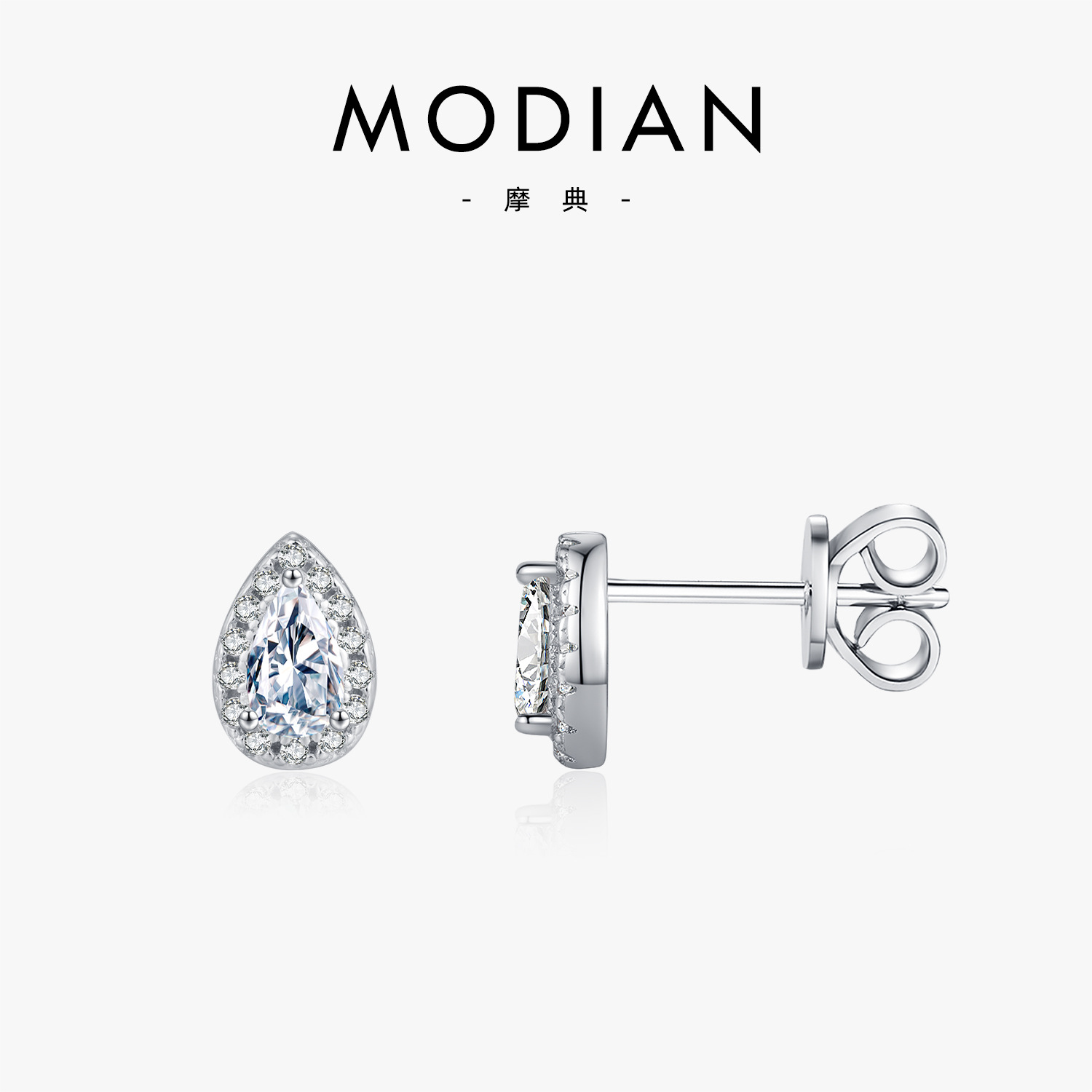 The Moissanite S925 Sterling Silver Drop Earrings