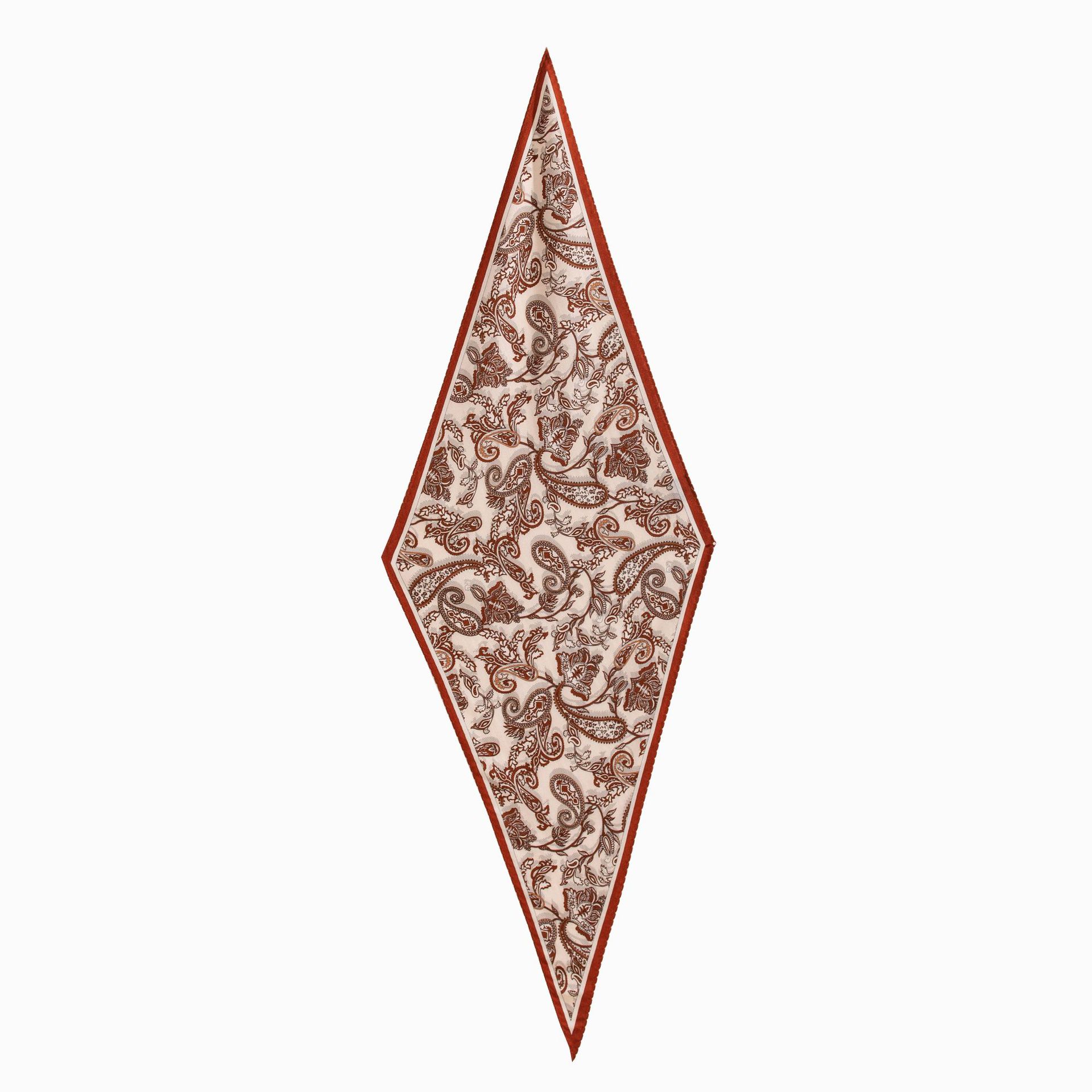 The Paisley Silk Wool Lace Neck Scarf - Image 5