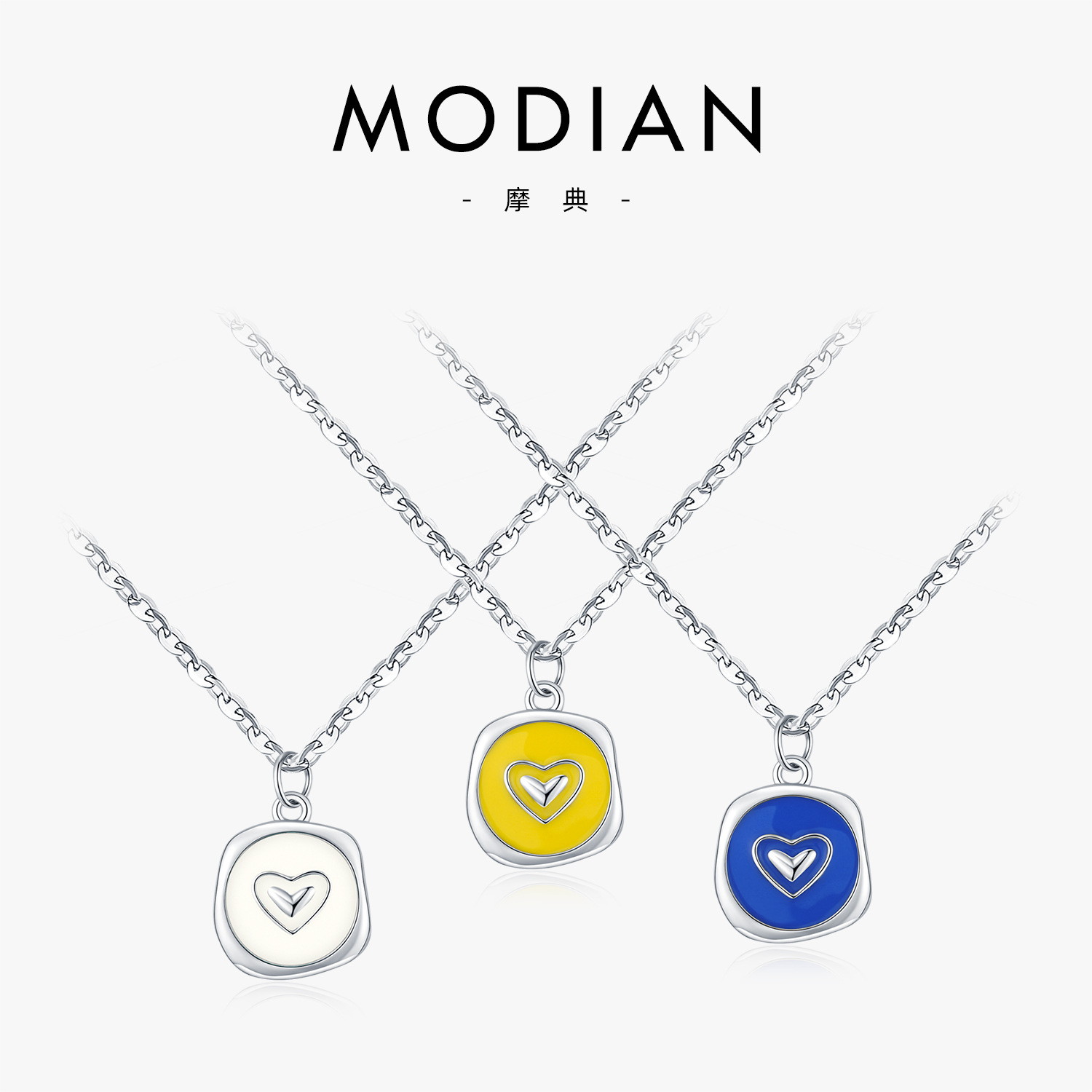 The S925 Sterling Silver Irregular Liquid Metal Heart Pendant Necklace