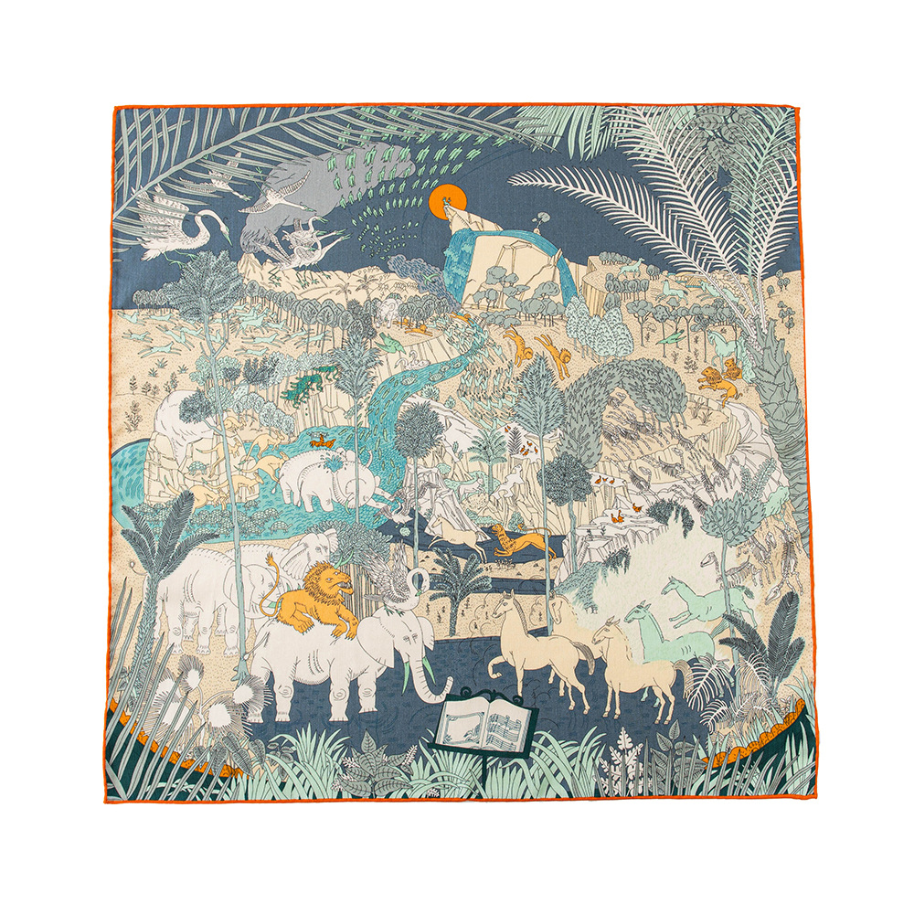 The Reversible Jungle Animal Silk Wrap - Image 5