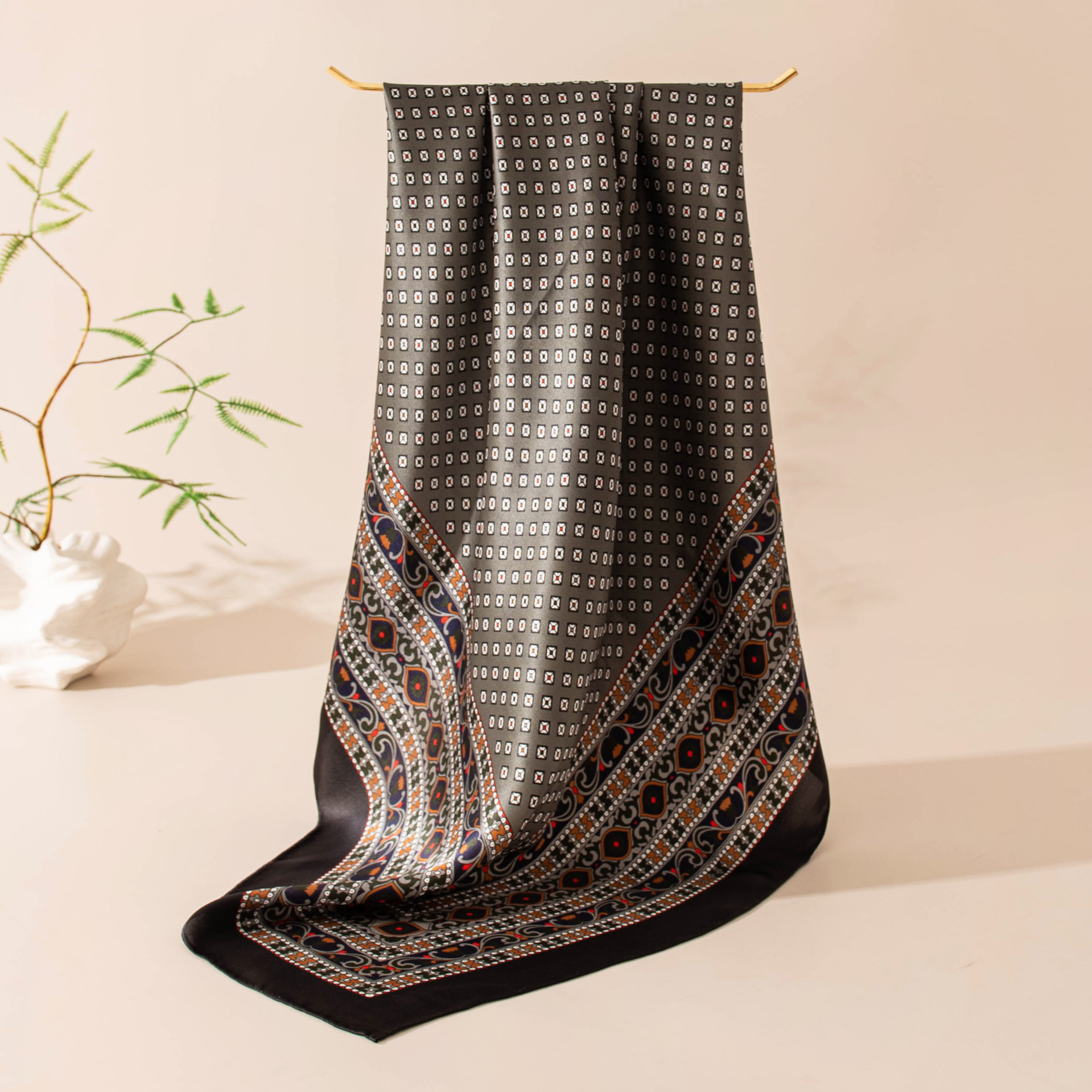 The Pure Silk Square Neck Scarf - Image 2