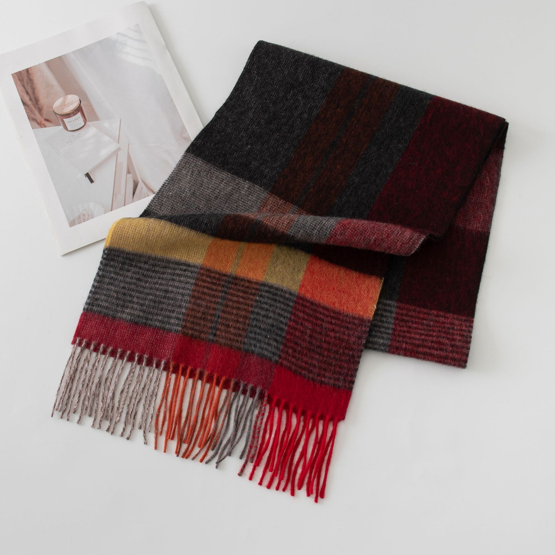 FHY24-7019-4 Red Yellow Black Plaid