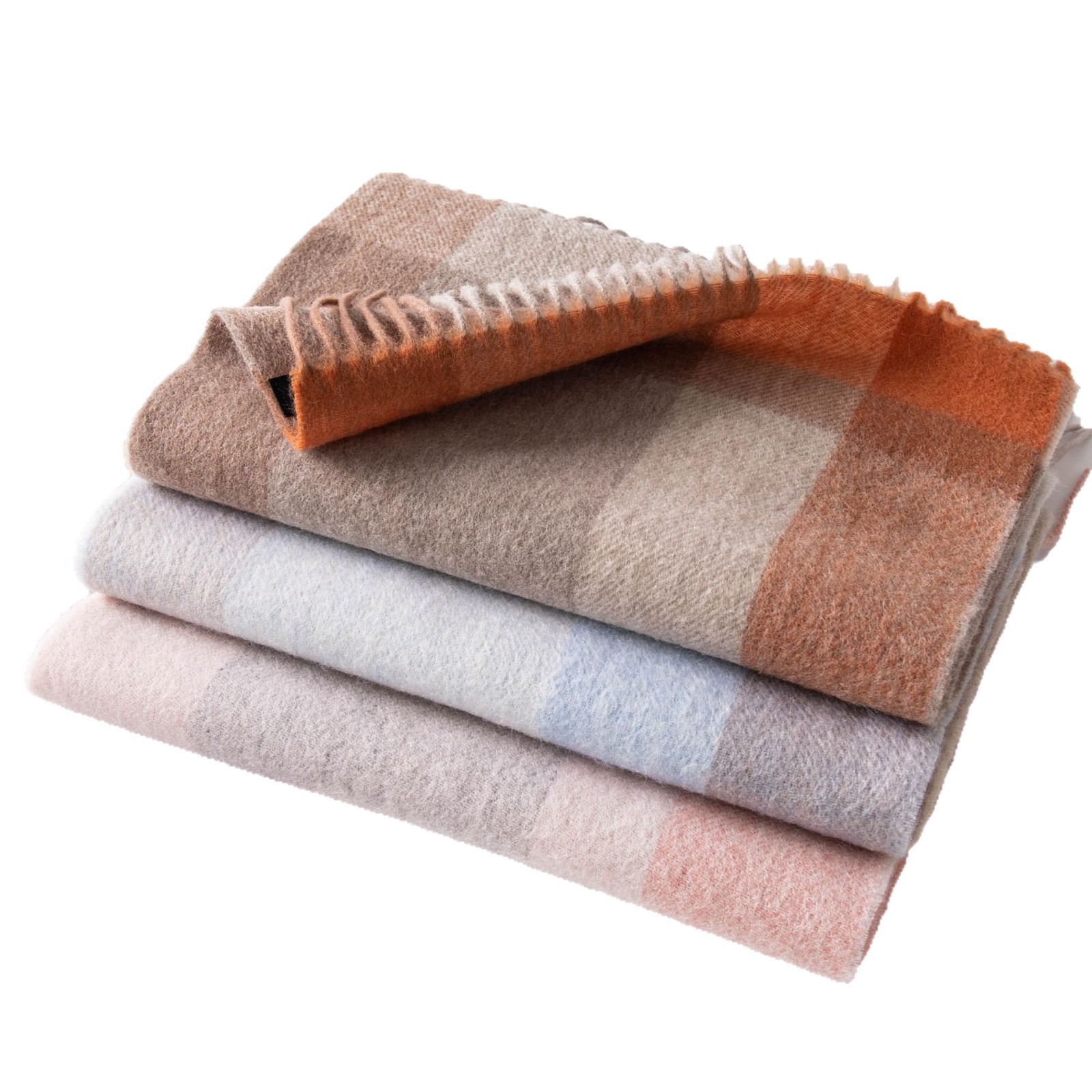 The 100% Wool Plaid Fringe Scarf - Image 5
