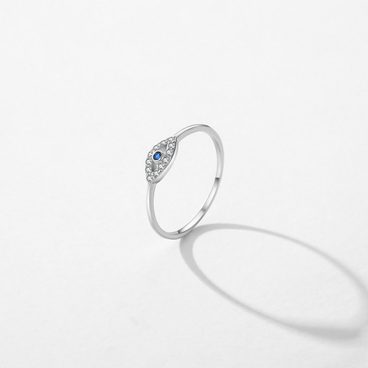The Sterling Silver Evil Eye Ring and Bracelet Set - Image 4