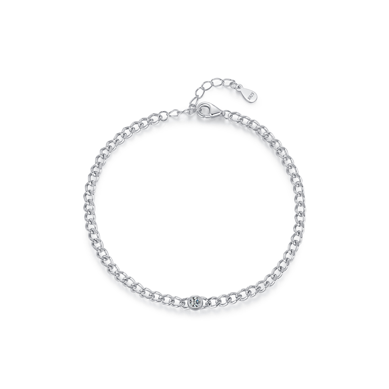 The D Color Moissanite S925 Sterling Silver Bracelet - Image 5