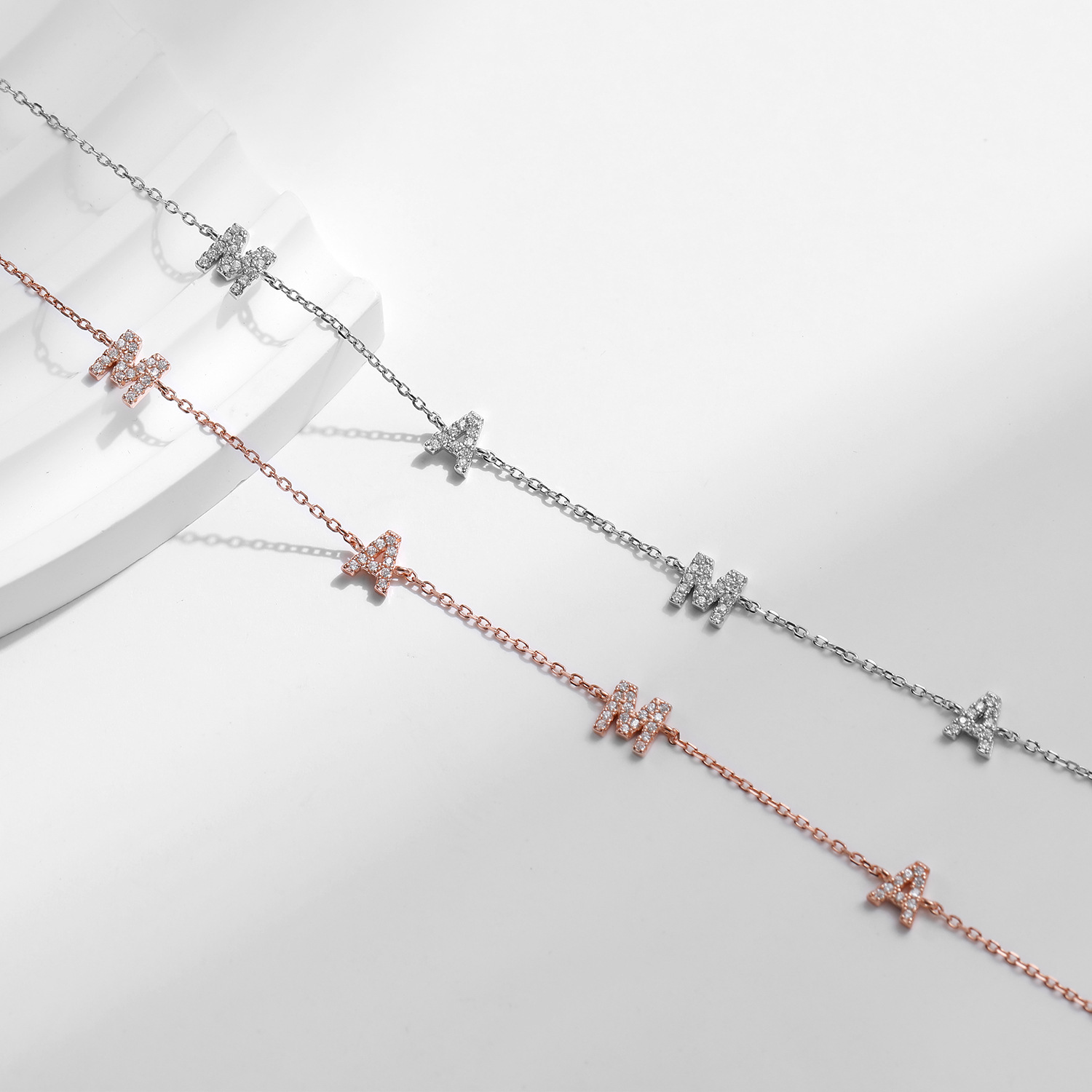 The S925 Sterling Silver MaMa Letter Necklace - Image 4