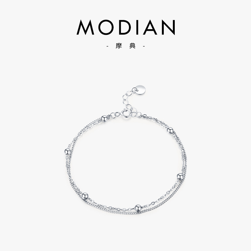 The S925 Sterling Silver Double Layer Bracelet