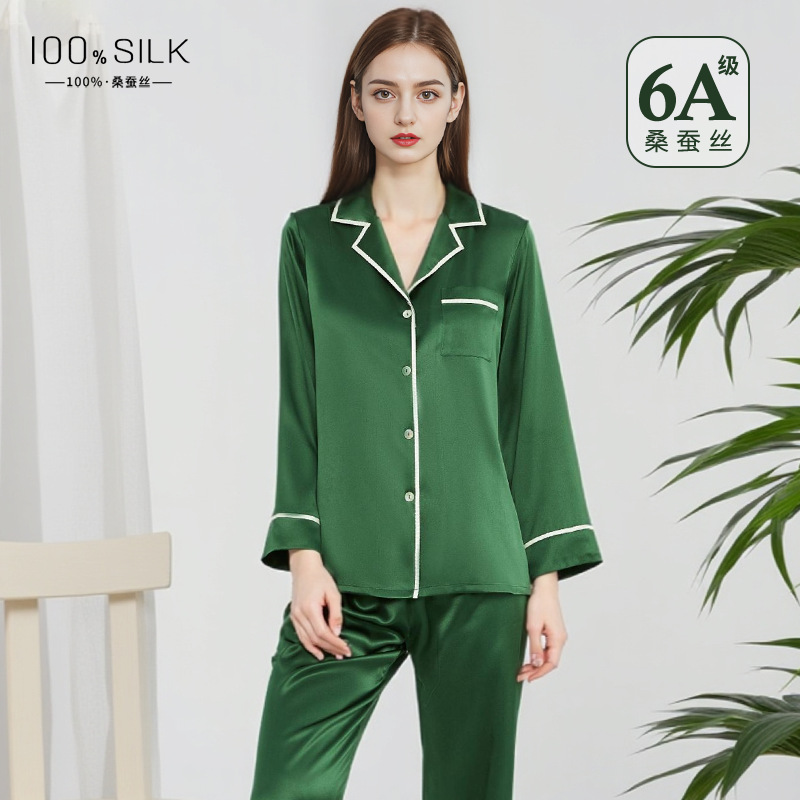 The 19 Momme 100% Mulberry Silk Long Sleeve Pajama Set