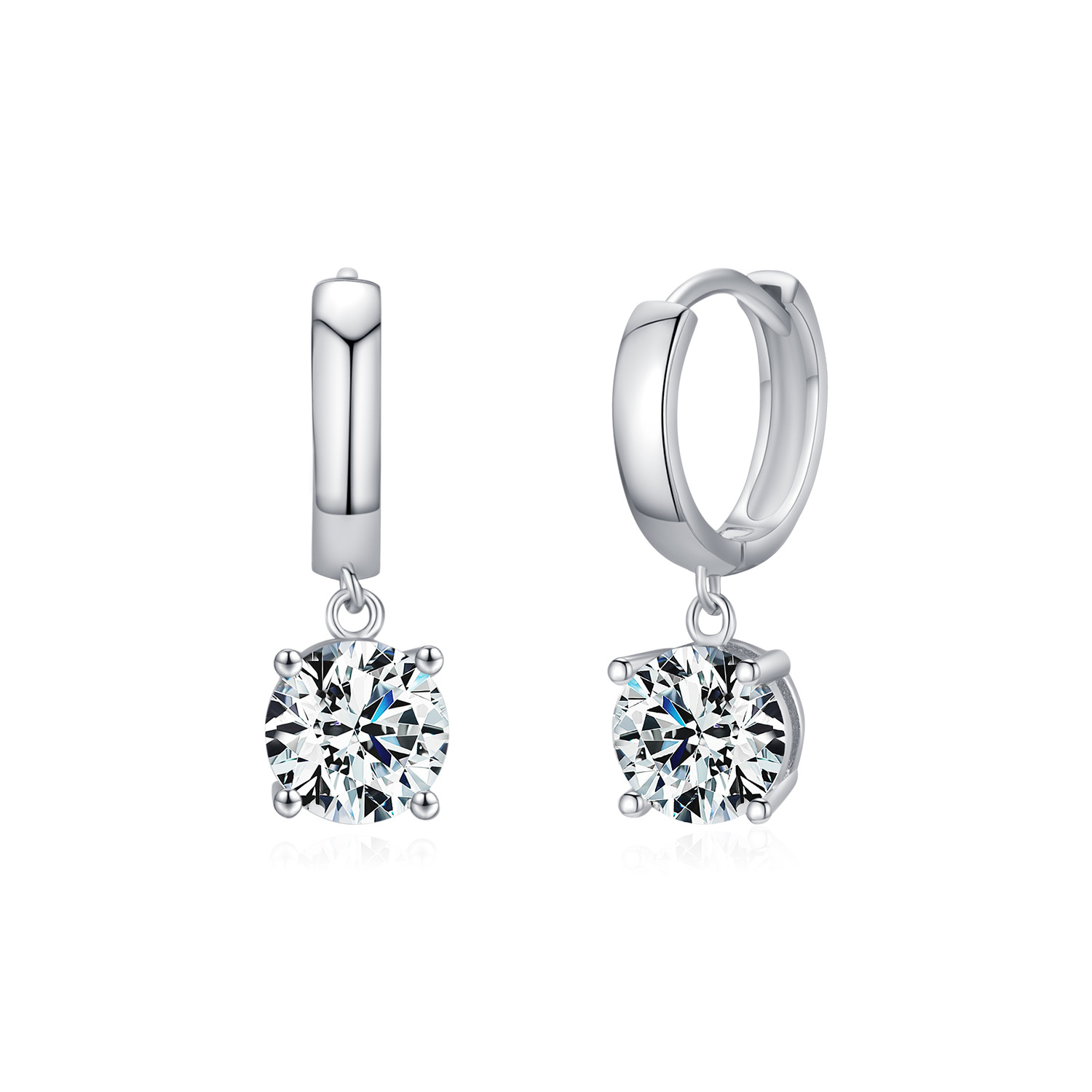 The S925 Sterling Silver Moissanite Drop Earrings - Image 5