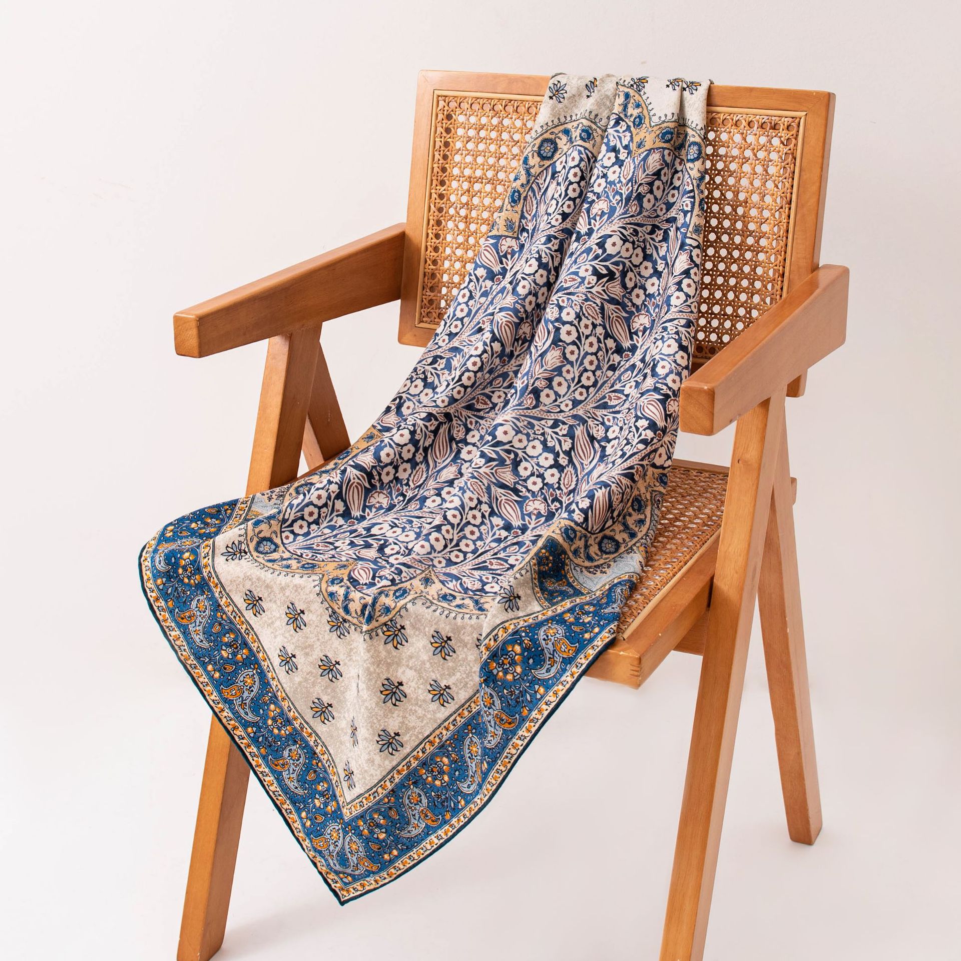 The Mulberry Silk Wool Double-Sided Paisley Scarf