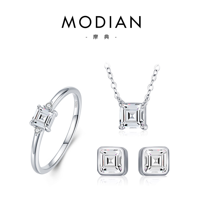 The S925 Sterling Silver Diamond Jewelry Set - Image 5