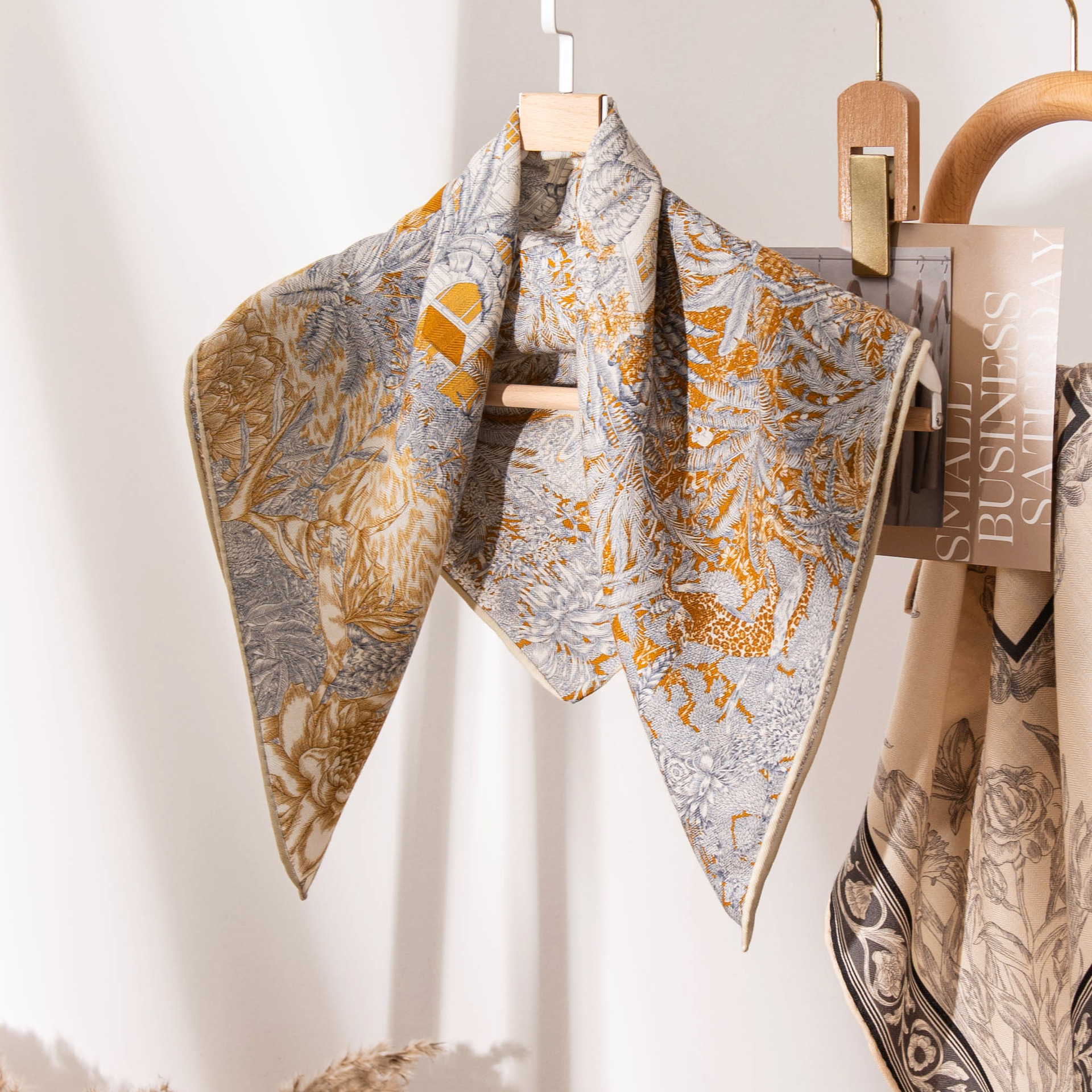 The Two-Tone Silk Wool Square Scarf