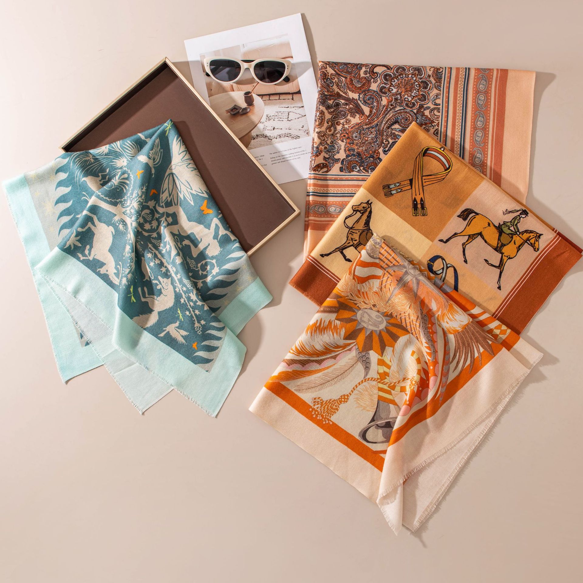 The Silk Wool Printed Scarf - Image 3