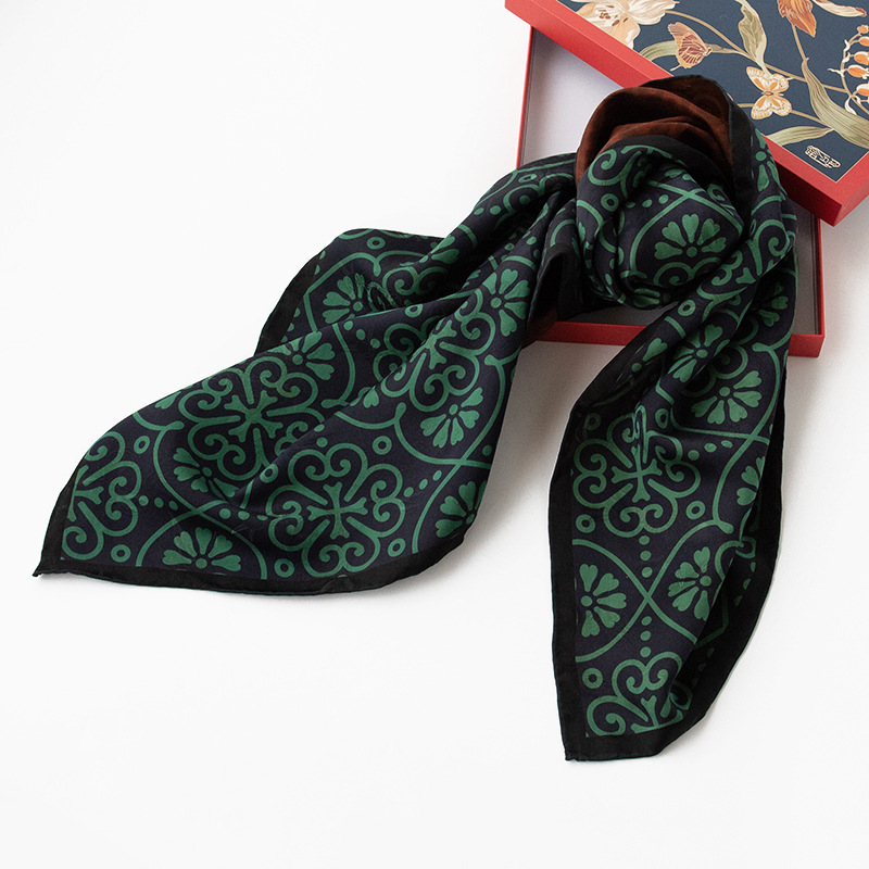 The Mulberry Silk Neck Scarf with Gift Box - Image 3