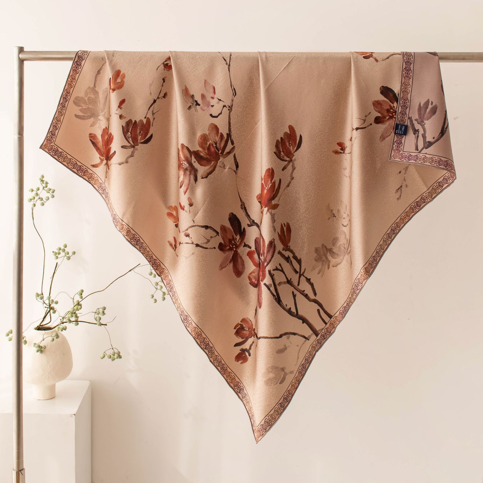 The Double-Sided Printed Mulberry Silk Wrap - Image 2
