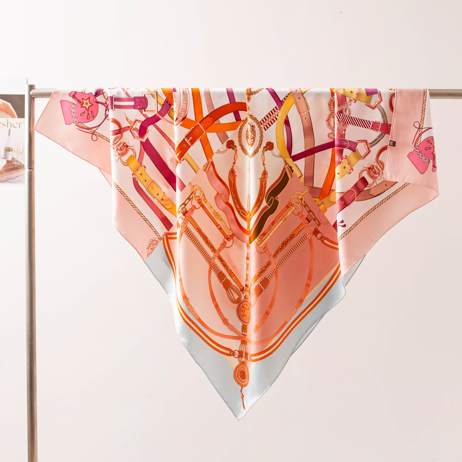 The 16 Momme Mulberry Silk Twill Scarf with Double-Sided Print - Image 2
