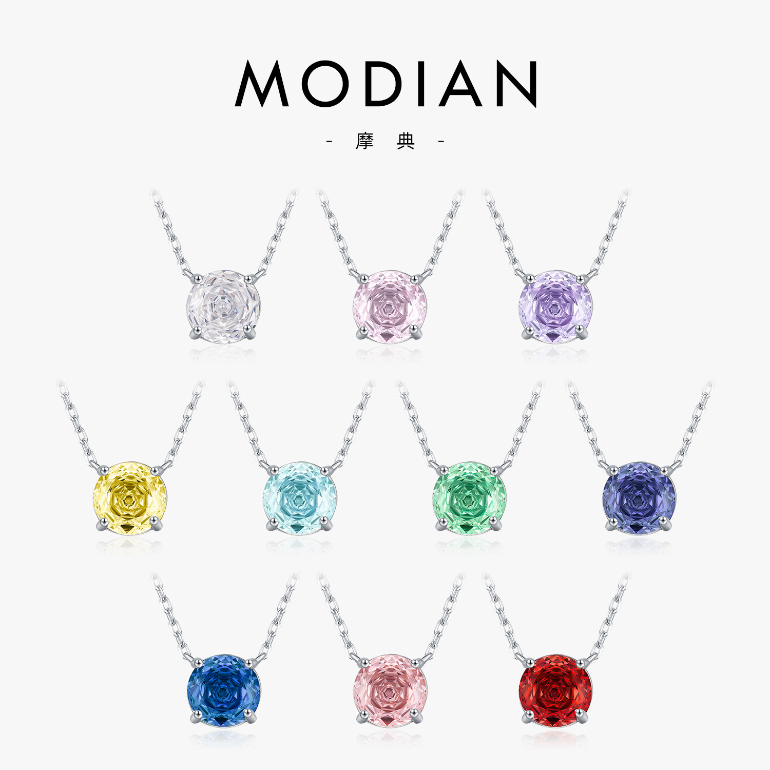 The S925 Silver Rose Cut Necklace with Sparkling Design