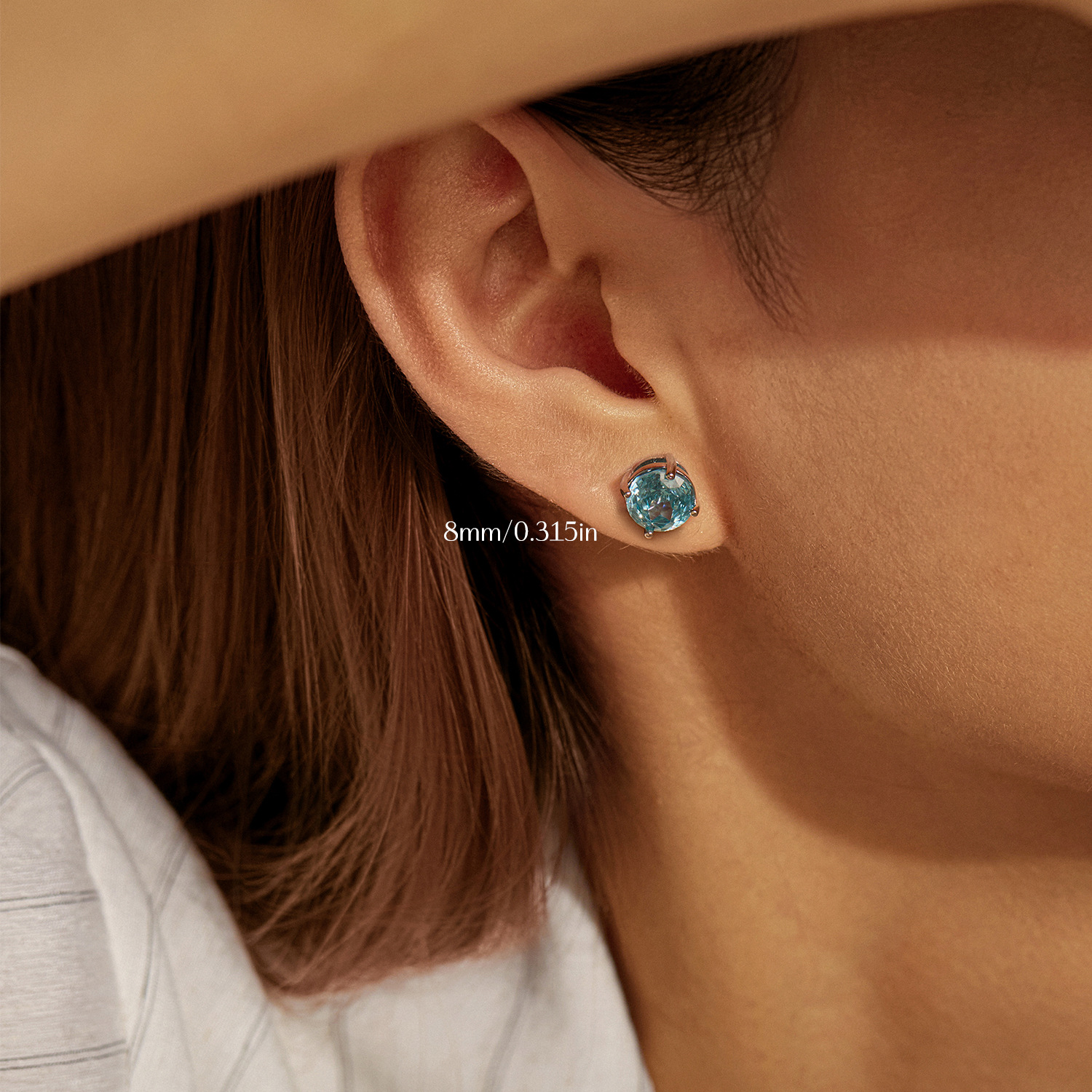 The S925 Sterling Silver Rose Cut Stud Earrings - Image 2
