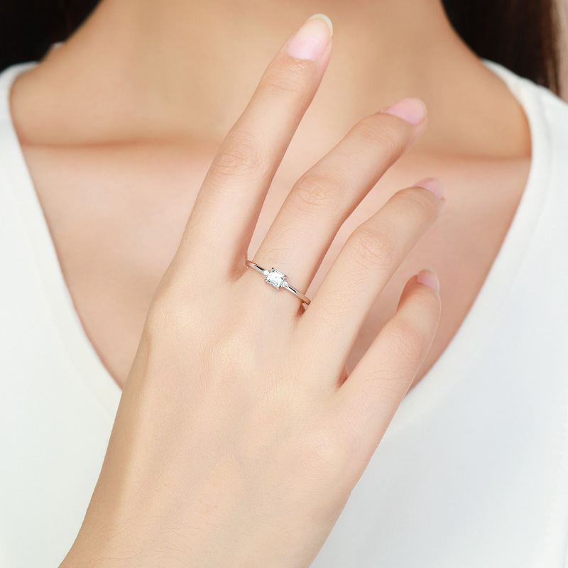 The S925 Sterling Silver Diamond Jewelry Set - Image 2