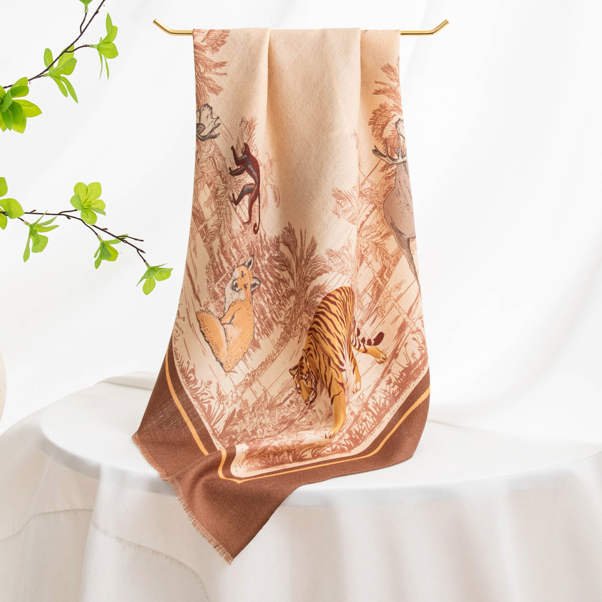 The Silk Wool Small Square Scarf