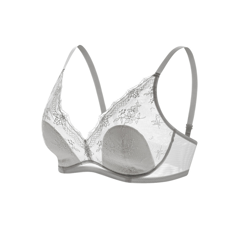 The Mulberry Silk V-Neck Lace Bra - Image 5