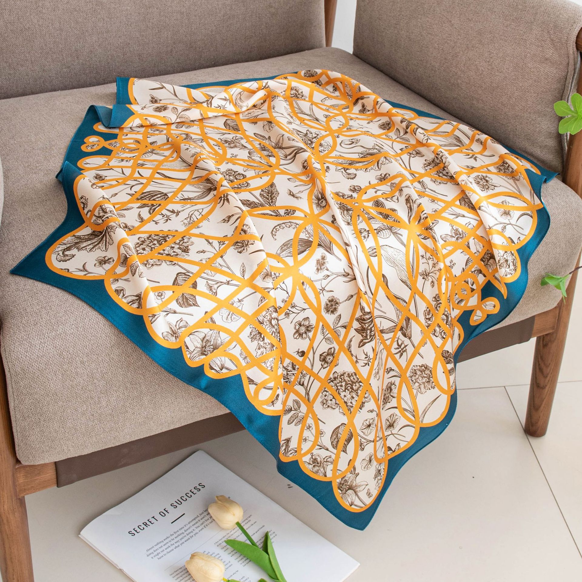 The Mulberry Silk Square Scarf - Image 2