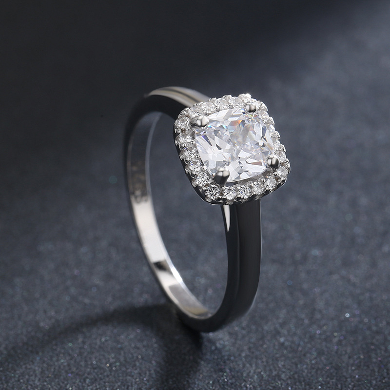 The S925 Sterling Silver Hand-Set Zircon Ring - Image 3