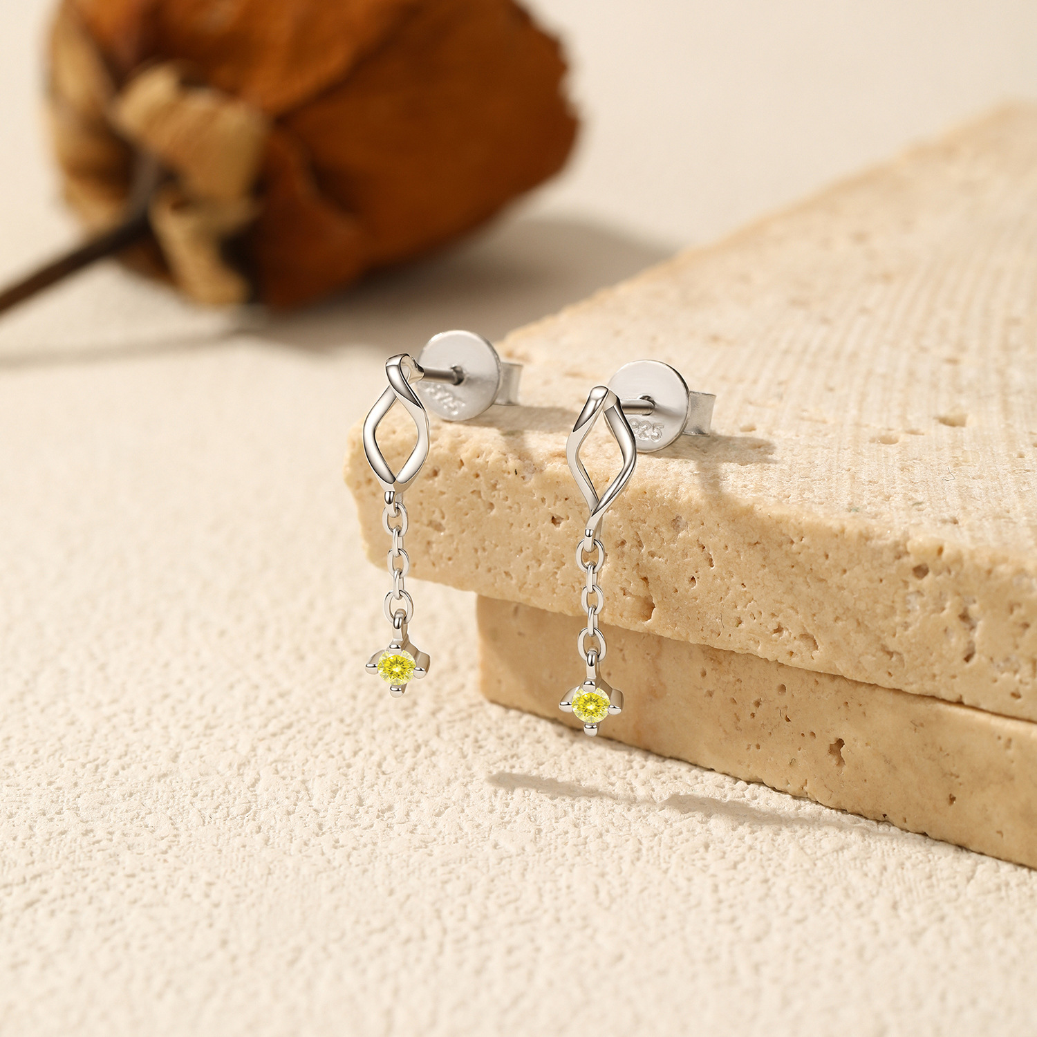 The D Color Moissanite S925 Sterling Silver Geometric Drop Earrings - Image 4