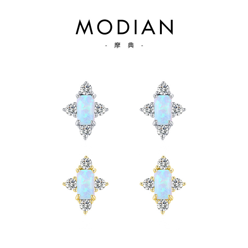 The S925 Silver Sweet Opal Earrings - Image 5