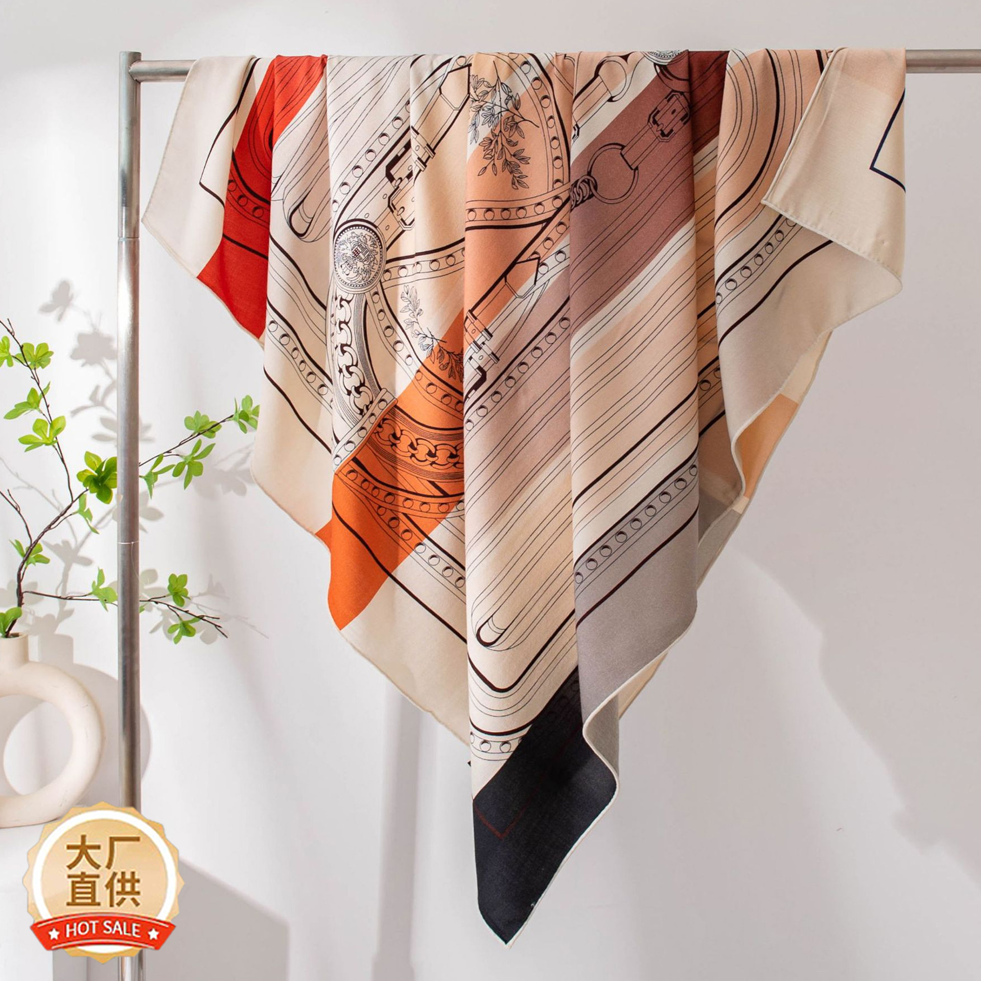 The Double-Sided Reversible Silk Wool Scarf Shawl