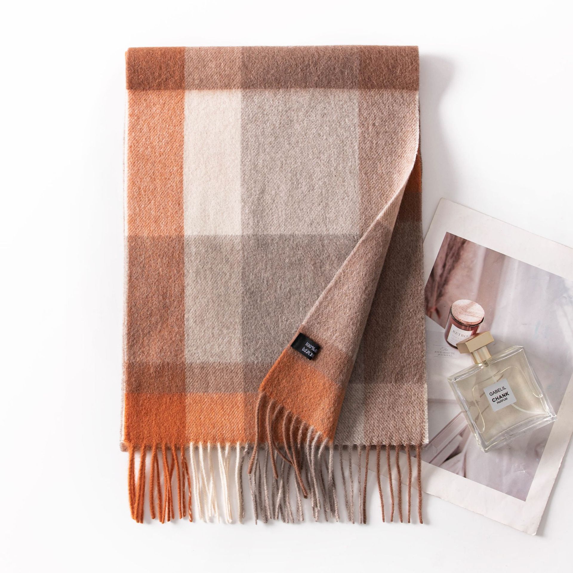 FHY25-7181-3 Mocha Orange Plaid