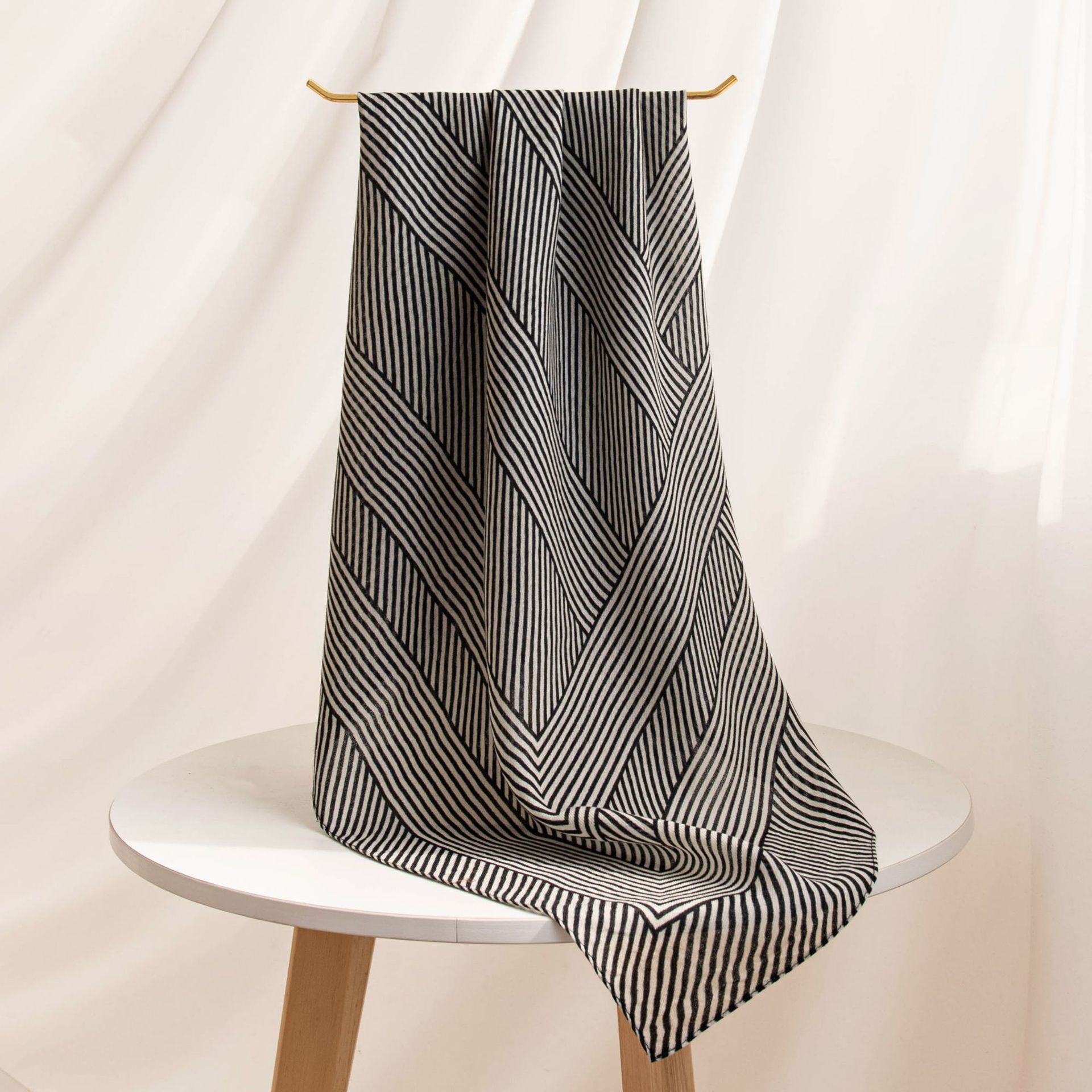 The Striped Water-Soluble Wool Scarf - Image 2